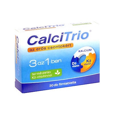 CALCITRIO KALCIUM+K2+D3-VITAMIN FILMTABLETTA, 30 db