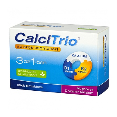 CALCITRIO KALCIUM+K2+D3-VITAMIN FILMTABLETTA, 60 db