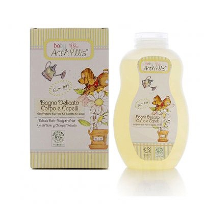 ANTHYLLIS BABY BIO KÍMÉLETES BABAFÜRDETŐ ÉS -SAMPON, 400 ml