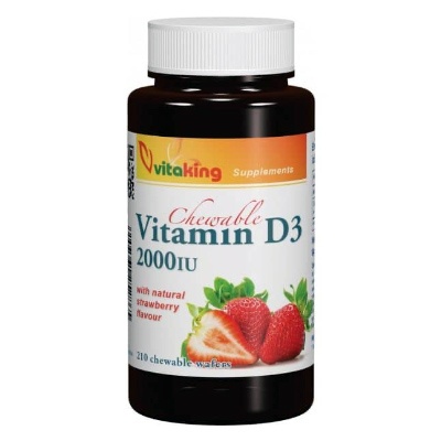 VITAKING D3 VITAMIN 2000NE EPRES RÁGÓTABLETTA, 210 db