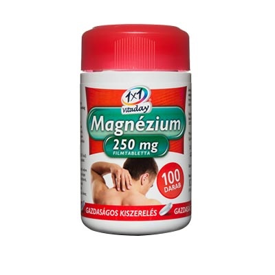 1X1 VITADAY MAGNÉZIUM 250 MG FILMTABLETTA, 100 db