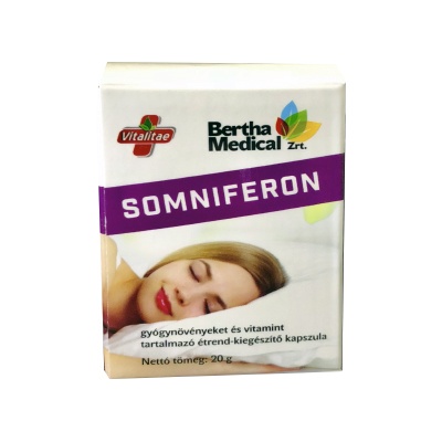 Somniferon (alvást elősegítő) gyógynövényes étrend-kiegészítő kapszula