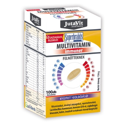 JUTAVIT MULTIVITAMIN FELNŐTTEKNEK NYÚJTOTT OLDÓDÁSÚ TABLETTA, 100 db