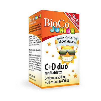 BIOCO C+D DUO JUNIOR RÁGÓTABLETTA 100 DB