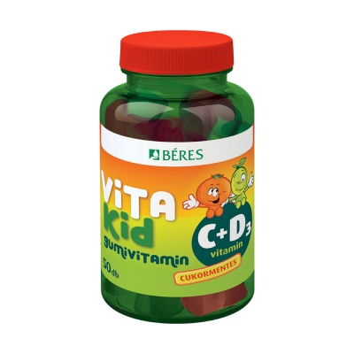 Béres Vitakid C+D gumivitamin gumitabletta 50 db