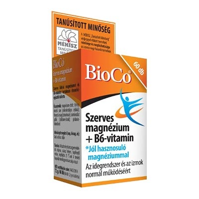 BIOCO SZERVES MAGNÉZIUM B6 VITAMIN TABLETTA, 60 db