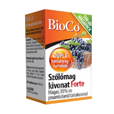 BIOCO SZŐLŐMAG TABLETTA FORTE MEGAPACK, 100 db