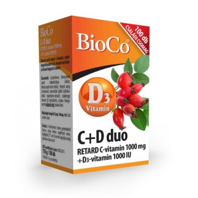 BIOCO C+D DOU RETARD VITAMIN KAPSZULA 100 DB 