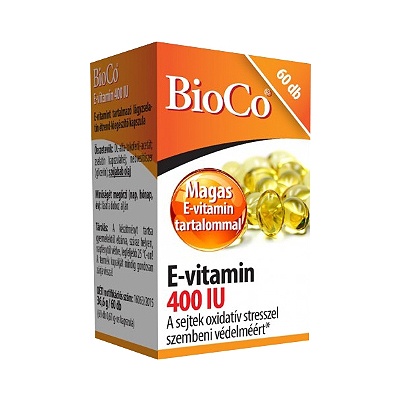 BIOCO E-VITAMIN 400 IU 60DB KAPSZULA, 60 db