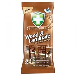 Green Shield fa és laminált felület nedves tisztítókendő 50db